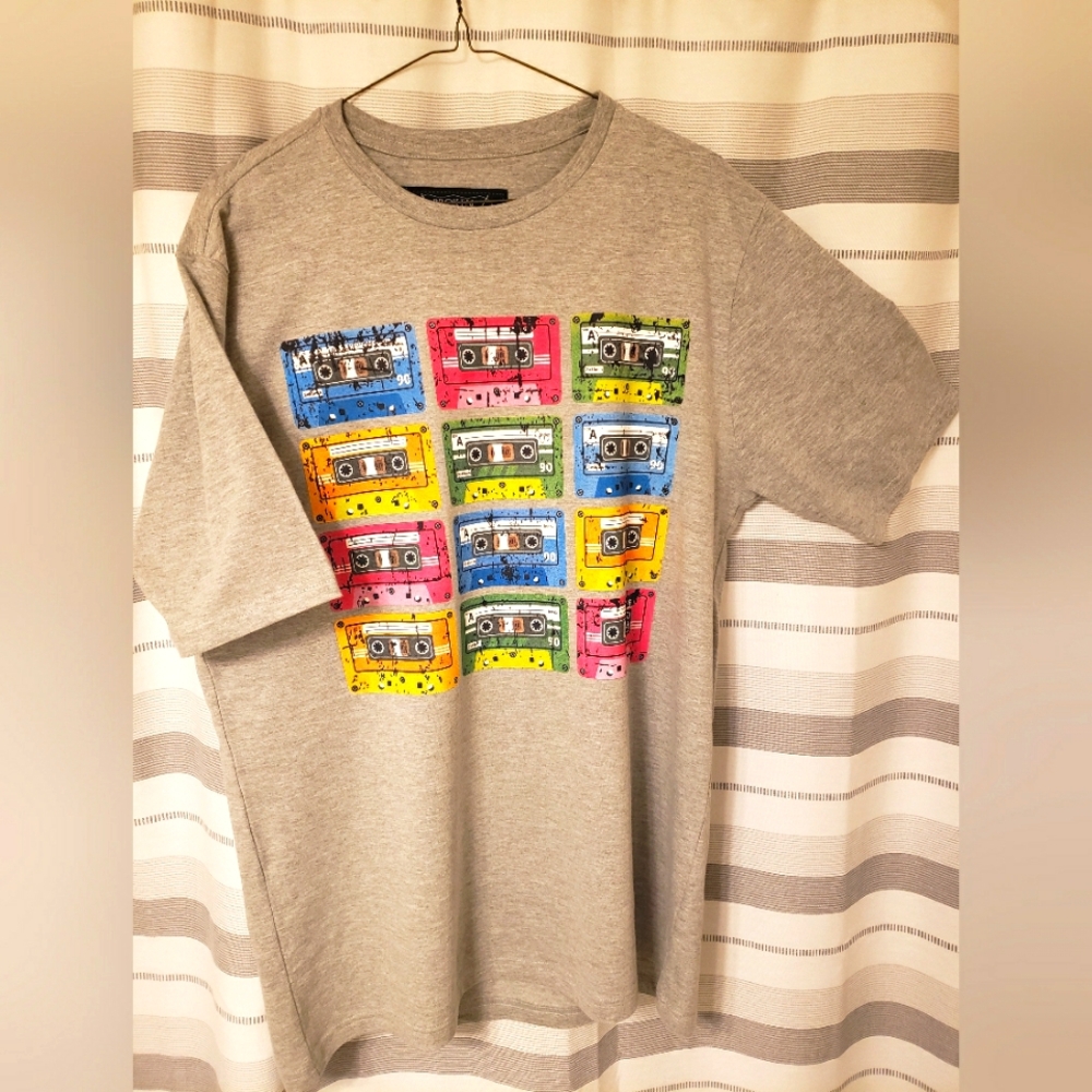 Men's Graphic T-shirt Cassette Tapes